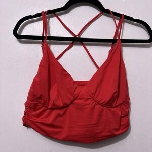 ASOS Design Red Strappy Tank Swimsuit Top Size 10 C/D Beach Cruise‎ Resort Vacat